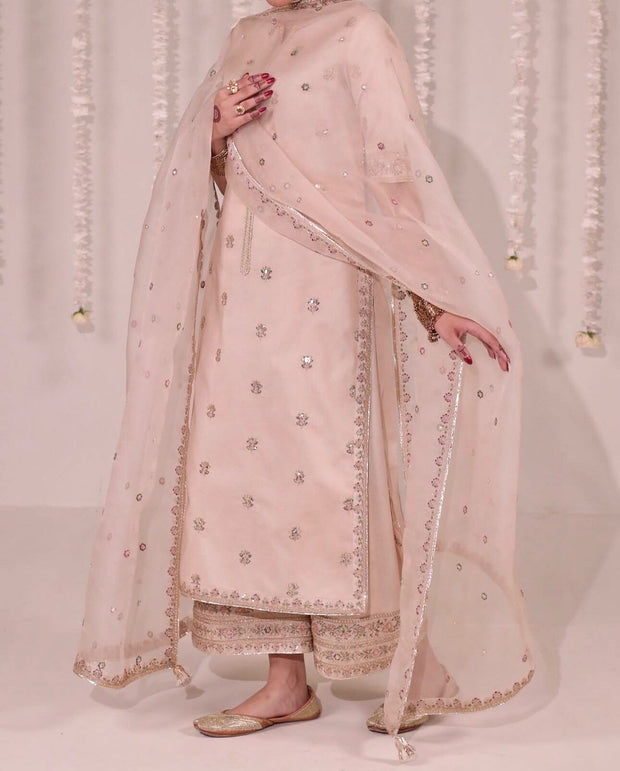 ROSÉ BLUSH | 3-PC Stitched Embroidered Outfit