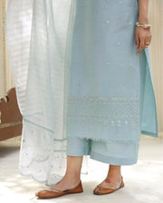 POWDER BLUE | 3-Pc Stitched Embroidered Outfit