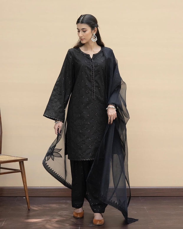 Koyal | 3-pc Stitched Embroidered Outfit